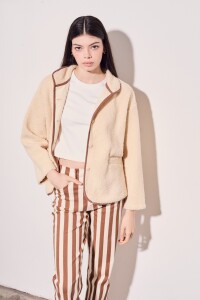 Campera Corderito Vegano Nácar