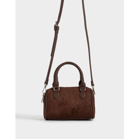 Cartera Bowling Suede Chocolate Marron Chocolate