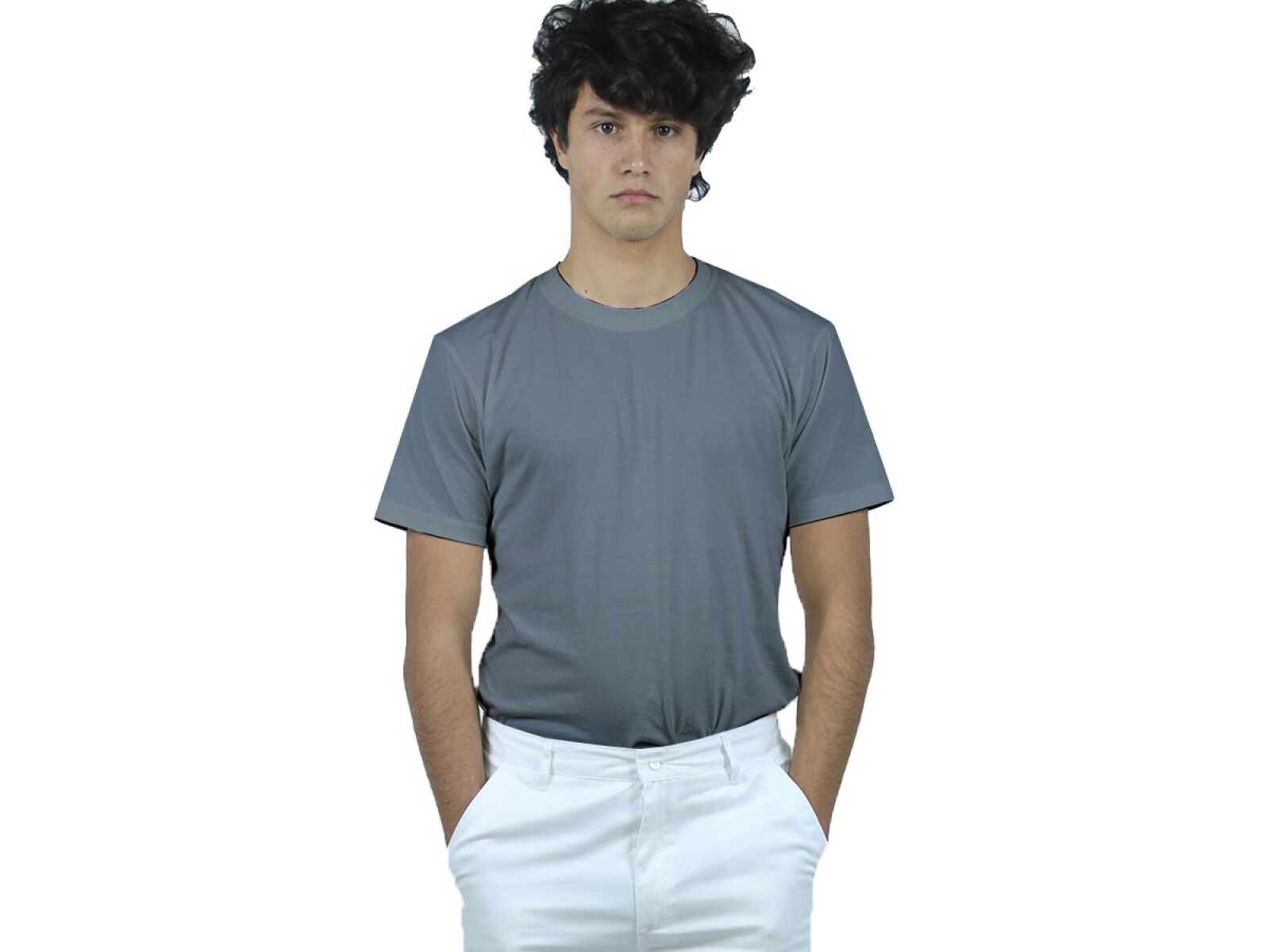 Camiseta Clásica / Básica - Gris oscuro 