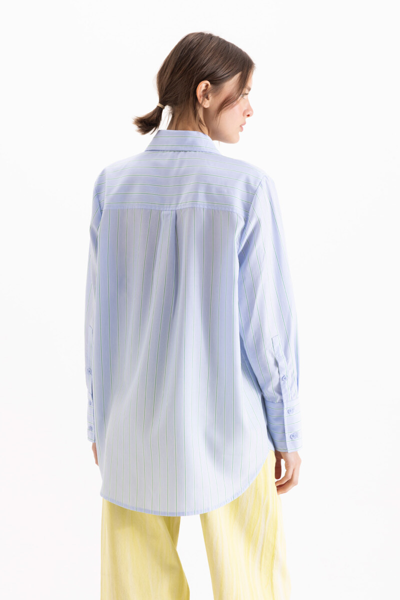 CAMISA LUCK Celeste