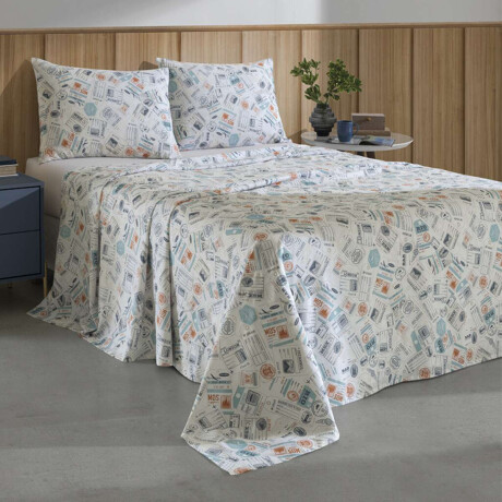 Juego Sábanas Queen Size Dohler 130 Hilos 100% Algodón Allegra