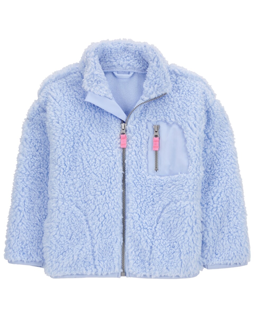 Campera de sherpa, azul 