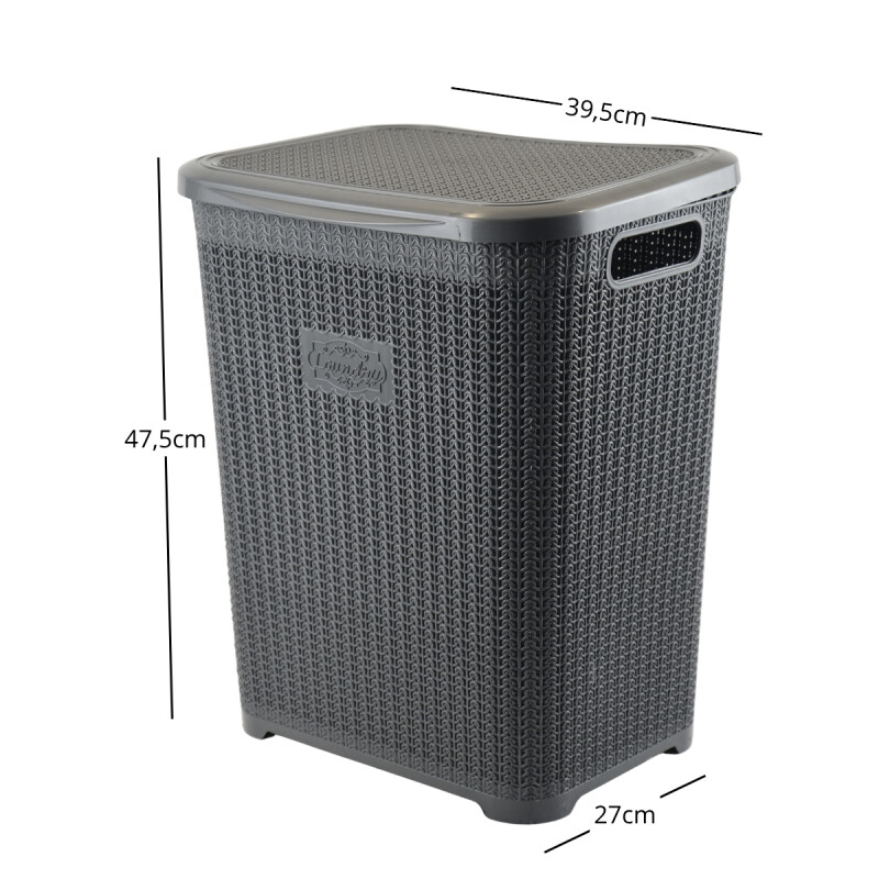 Canasto organizador para ropa 45lts GRIS