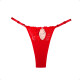 Tanga Colaless Ajustable De Encaje Rojo