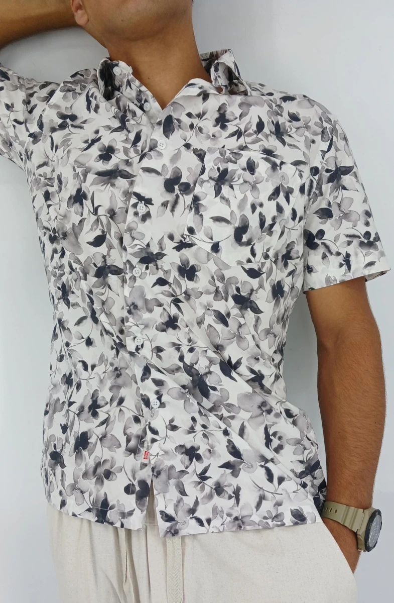 CAMISA OXX HAWAI - BLA FLORES 