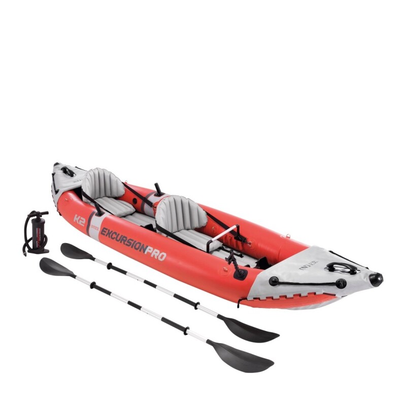 INTEX KAYAK PROFESIONAL DE PESCA DOBLE EXCURSION SERIE PRO + REMOS + INFLADOR Intex Kayak Profesional De Pesca Doble Excursion Serie Pro + Remos + Inflador