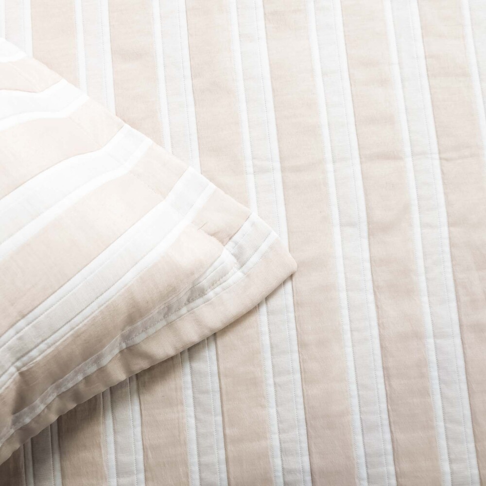 SET CUBRECAMA 1 PLAZA ALGODON-Y-POLIESTER NATURAL-BEIGE MATRESS ARENA
