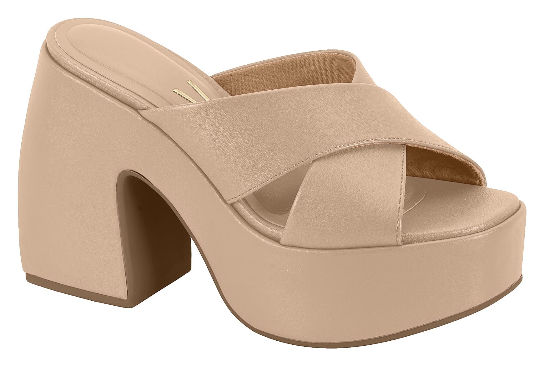 Sandalias - Vizzano - Vizzano Zueco Tiras Cruzadas c/Plataforma Ancha de Mujer - 6482.100-7286 - Beige 