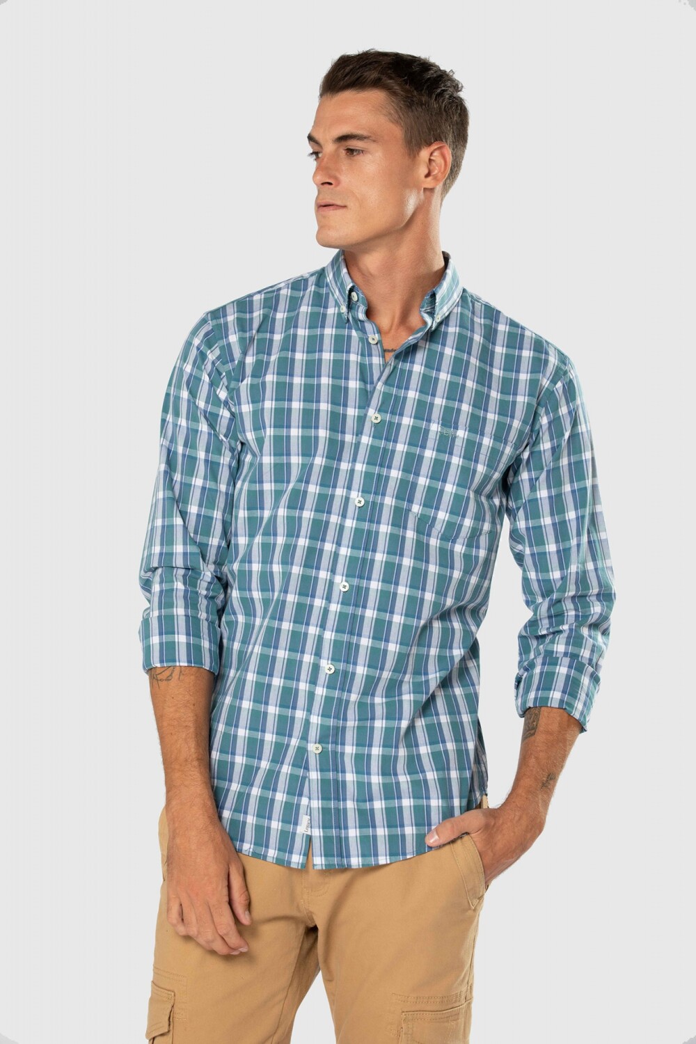 CAMISA A CUADROS Verde