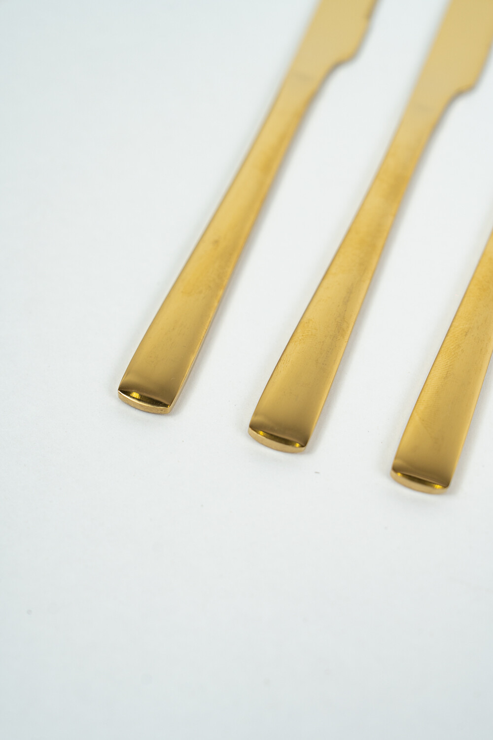 Cuchillo Asher De Postre Set 4 Un. Dorado Brillante Color Unico