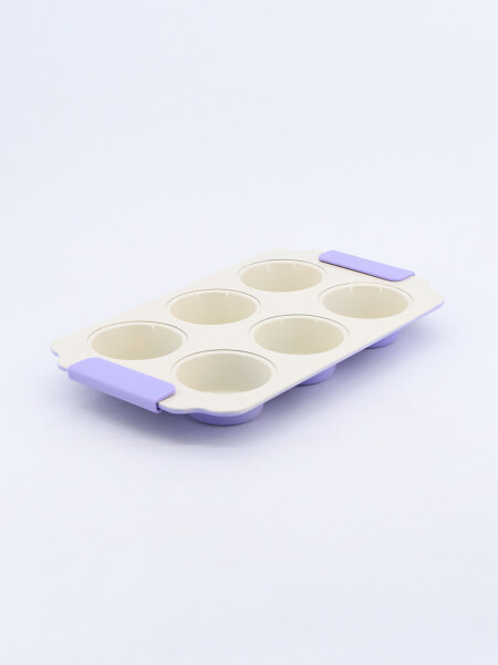 MOLDE PARA 6 CUPCAKES LILA