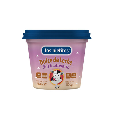 DULCE DE LECHE LOS NIETITOS DESLACTOSADO 500 GRS DULCE DE LECHE LOS NIETITOS DESLACTOSADO 500 GRS