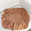 Funda para almohadón de sillón marrón