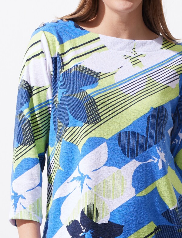 Blusa Printed MULTI/AZUL
