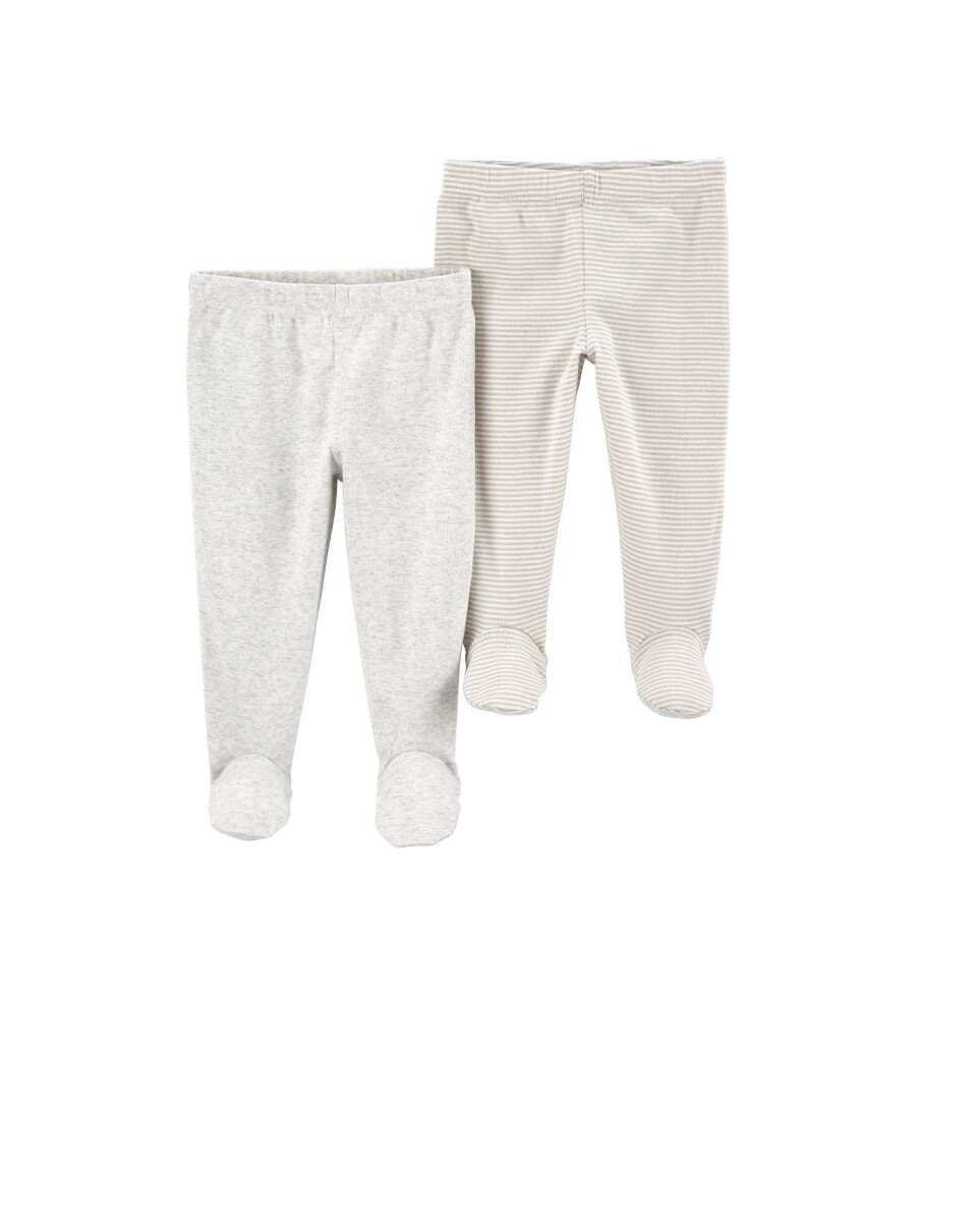 Set de Peleles Algodón Carters x2 RN - Gris 