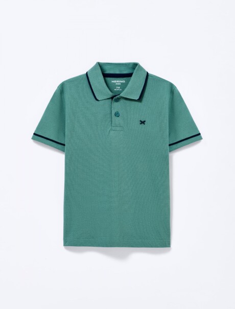 POLO INFANTIL CON BORDADO VERDE
