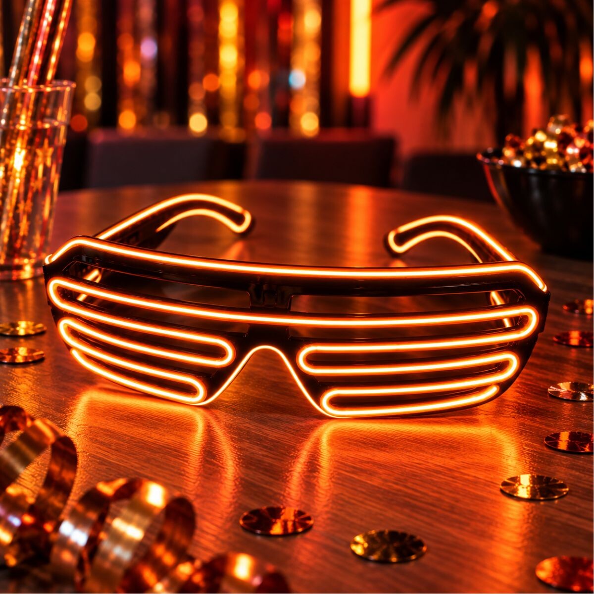 Lentes Led con Control - Naranja 