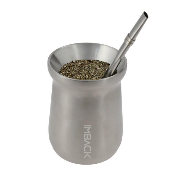 Set Termo de Acero Inoxidable Doble Capa con Tapa Pico Cebador de 1 litro Color Plata + Mate + Bombilla Set Termo de Acero Inoxidable Doble Capa con Tapa Pico Cebador de 1 litro Color Plata + Mate + Bombilla