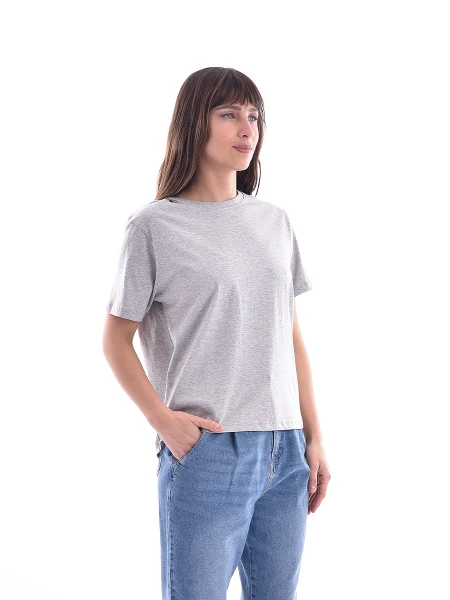 REMERA HESTIA GRIS MELANGE M
