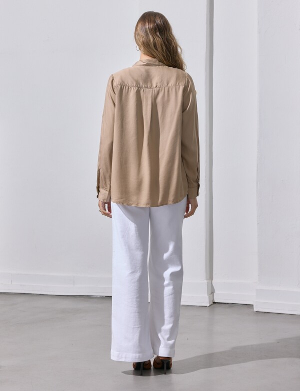 Camisa Bolsillos BEIGE