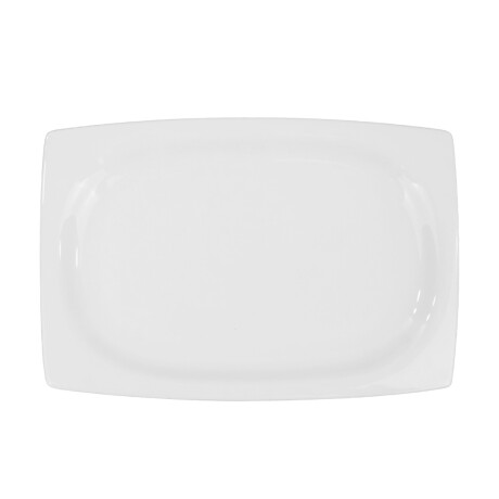 Fuente de ceramica blanca rectangular Fuente de ceramica blanca rectangular