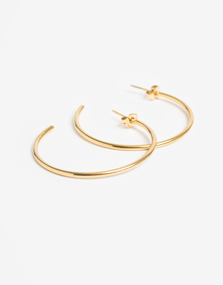 Aros Argollas Metal Argollas De Acero - Dorado