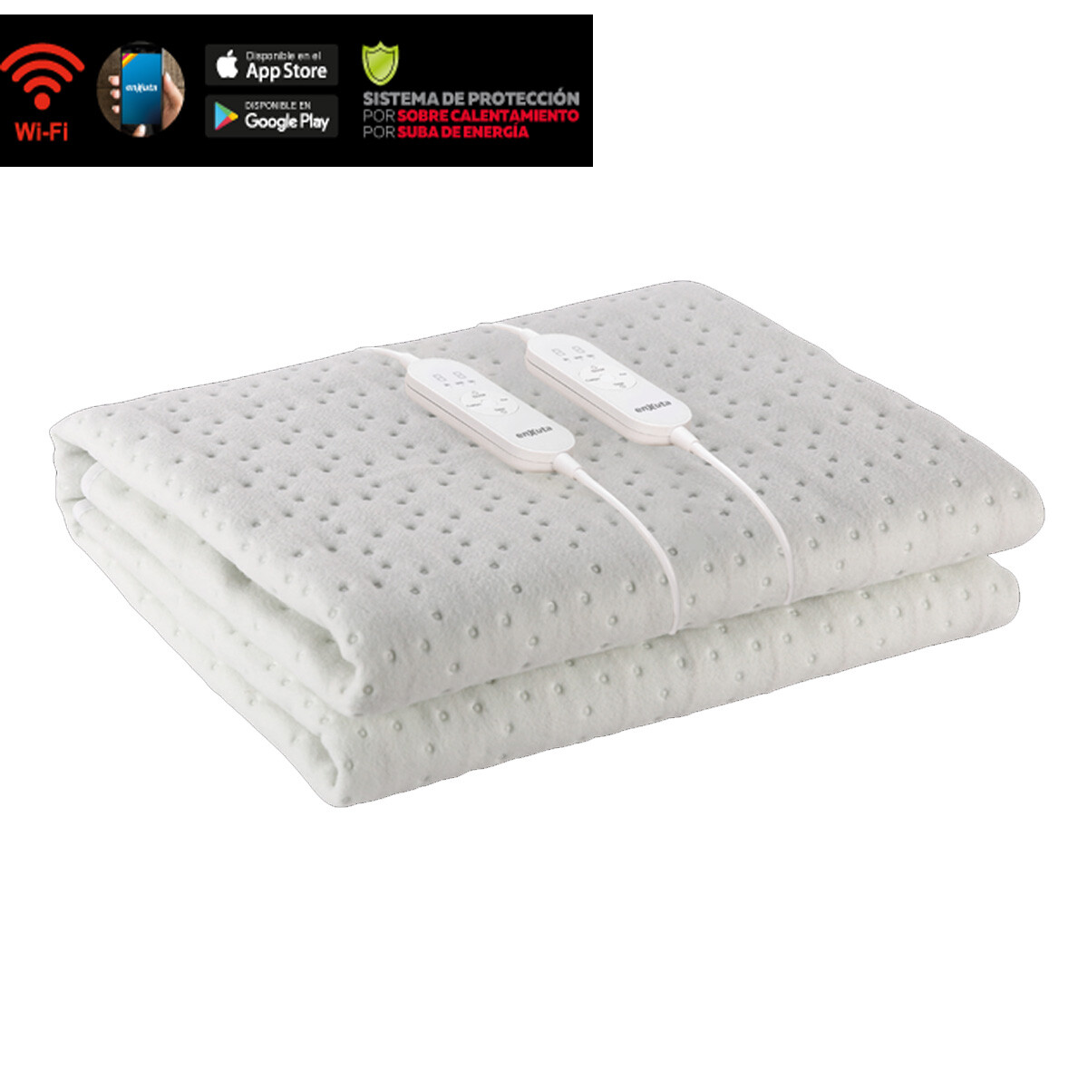 CALIENTACAMA SMART 2 PLAZAS CCENX20S ENXUTA COLOR BLANCO PUNTOS 