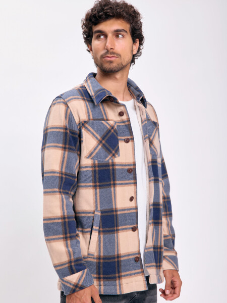 Sobrecamisa Cuadros Tostado