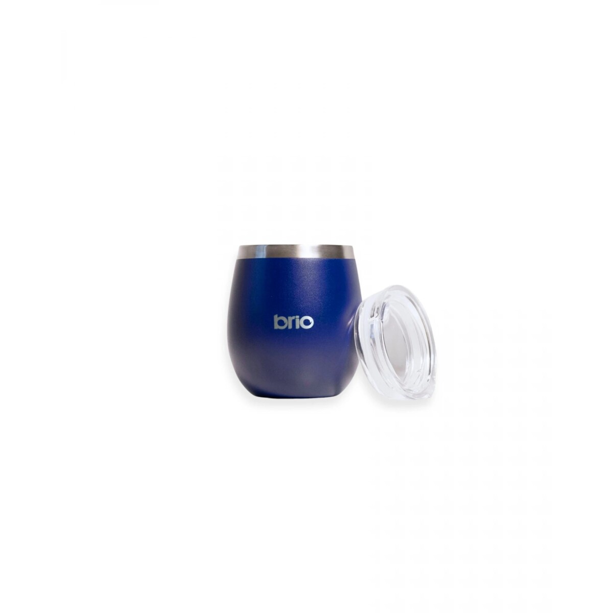 Mate Brio de Acero Inoxidable con Tapa - AZUL 