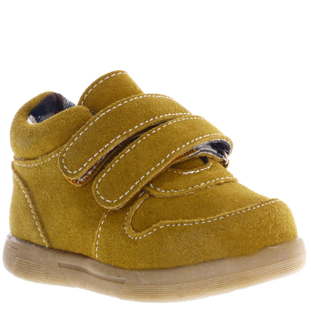 Zapatos de Niño Croco Kids TEO con doble velcro Tan