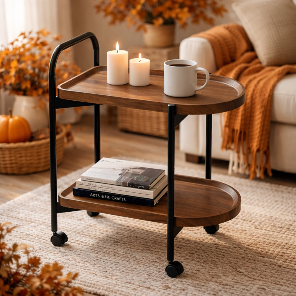 Mesa Auxiliar Giratorio De Madera Mesa Auxiliar Giratorio De Madera