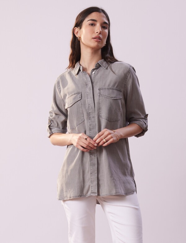 Camisa Tencel GRIS
