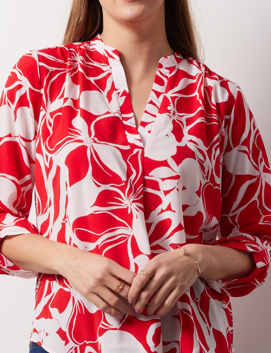 Blusa Printed - Rojo/multi 