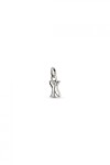 CHARM DE ALEACION DE METALES BAÑADO EN PLATA DE LEY CON FORMA DE LETRA X CON ARGOLLA Charm
