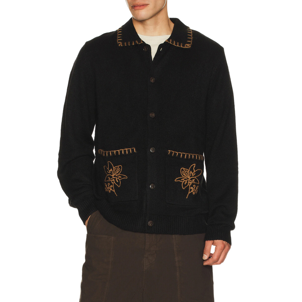 Buzo Rhythm Whip Stitch Button Up - Negro 