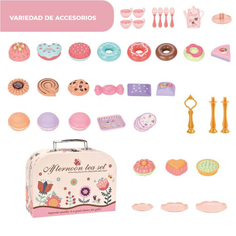 Set Juego Juguete De Té Con Valija + Accesorios Jug007016
