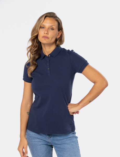REMERA POLO PIQUÉ Azul