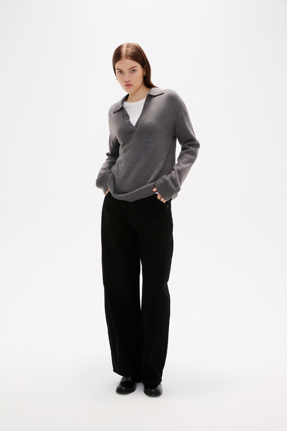 Sweater Dapa Gris Melange Oscuro