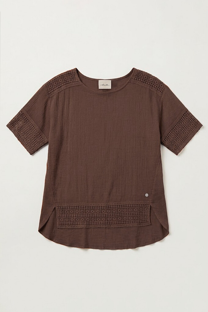 BLUSA MARIA MARRON