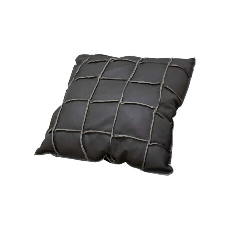 Almohadón Cuero 48x48cm Fio Gris