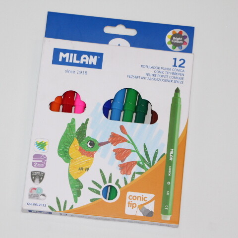 MARCADORES MILAN 12 COLORES GRUESOS MARCADORES MILAN 12 COLORES GRUESOS