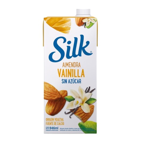 Leche Vegetal Silk Almendra Vainilla sin azúcar 1L Bebida Silk Alm Vain S/a 1l