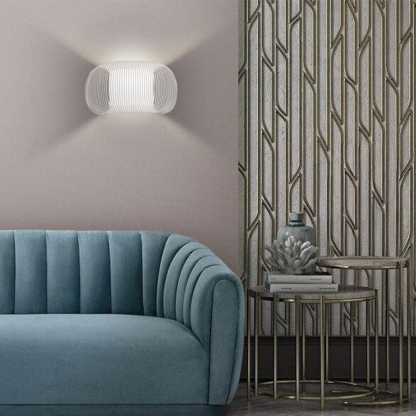 Lámpara de pared ondulada blanco E27 MIRTA BA0140