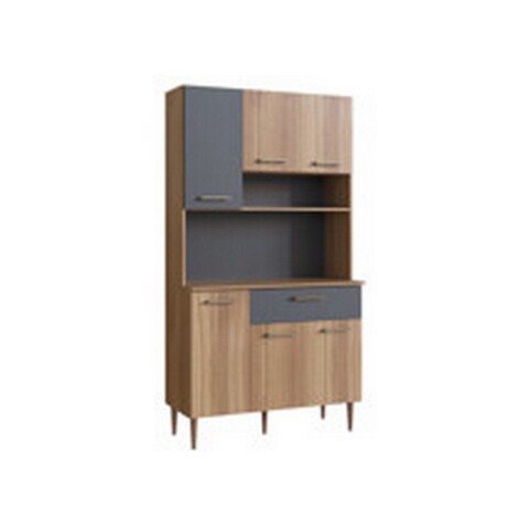 COCINA COMPACTA ARTECAS 6 PUERTAS 1 CAJON. NOGAL GRAFITO COCINA COMPACTA ARTECAS 6 PUERTAS 1 CAJON. NOGAL GRAFITO