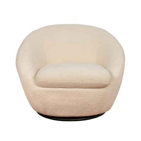 BUTACA GIRATORIA 1 CUERPO TELA BLANCO ORA OFFWHITE