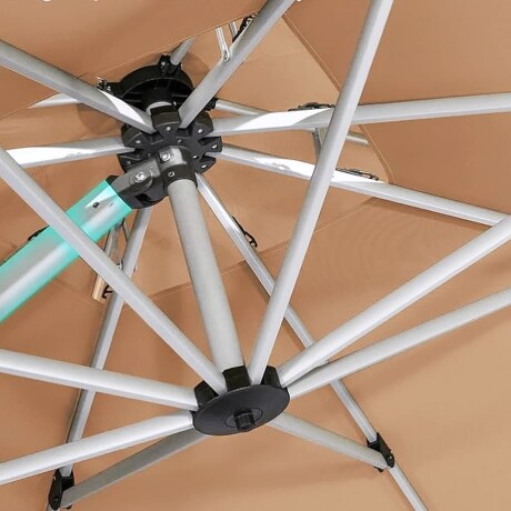 Sombrilla Colgante Dolce Doble Capa Marrón 3M x 3M Sombrilla Colgante Dolce Doble Capa Marrón 3M x 3M