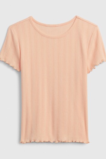 Remera Pointelle Niña Peach Parfait 14-1219