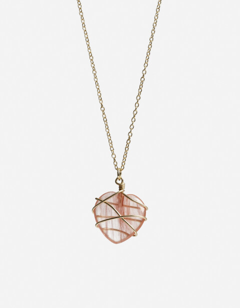 Cadena Corta con Dije Metal Cadena Dije Corazón - Dorado