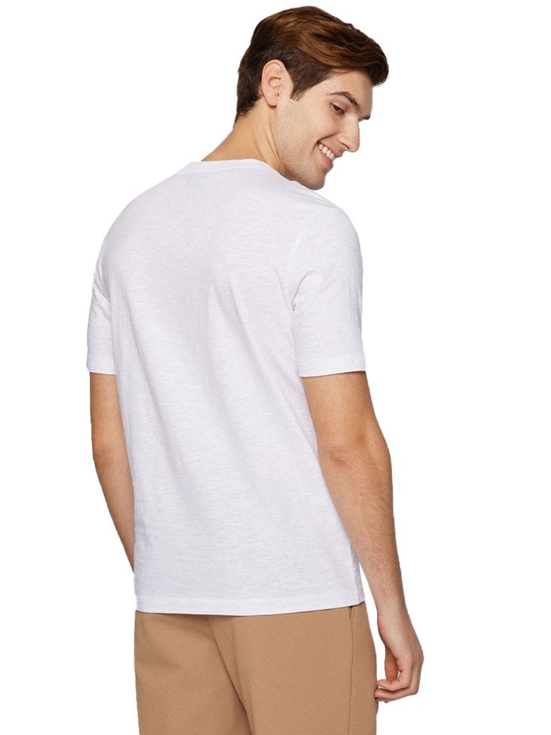 Hugo Boss -Remera de algodón regular fit, Tilson-60 Blanco