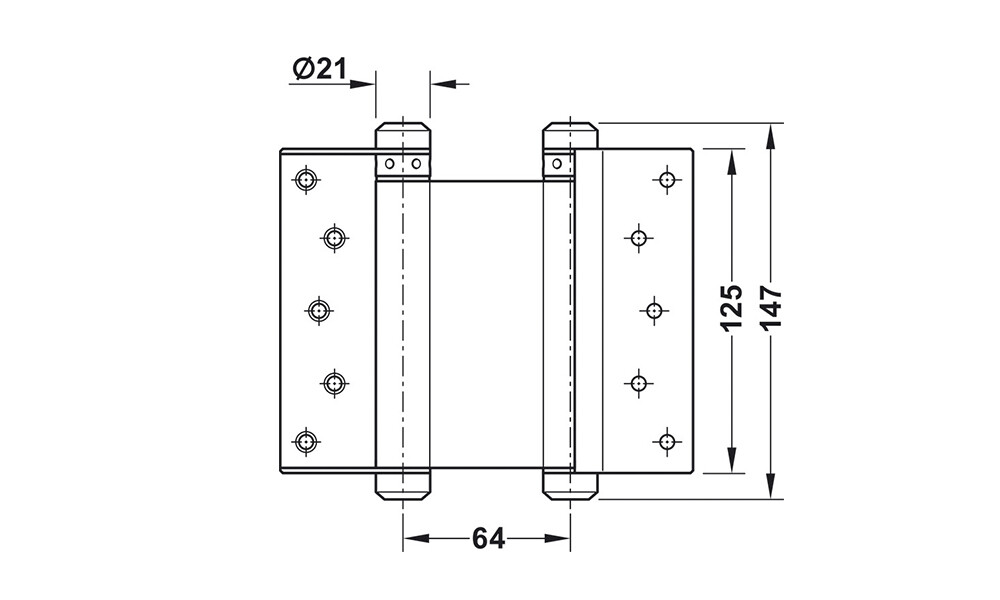 Bisagra para puerta vaivén 12.5 cm 927.02.371 Bisagra Para Puerta Vaivén 12.5 Cm 927.02.371